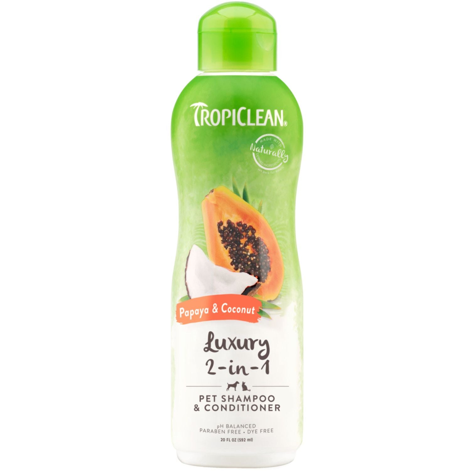 TropiClean Luxury 2-in-1 Shampoo & Conditioner - 20oz