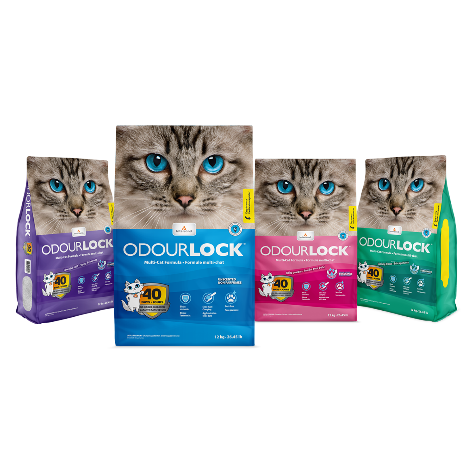 OdourLock Ultra Premium Clumping Cat Litter - 12kg