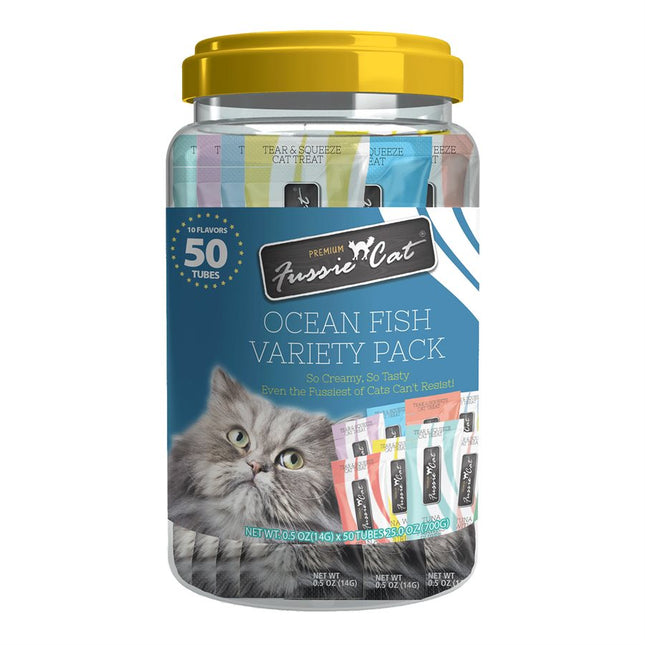 Fussie Cat Super Premium Purées - 10 Flavour Variety Pack