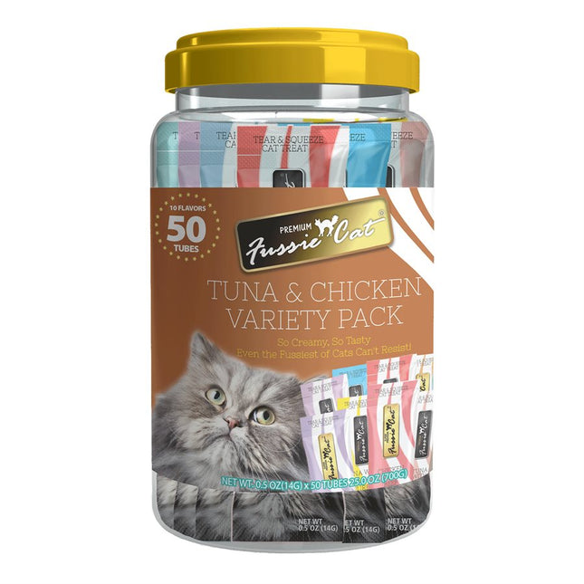 Fussie Cat Super Premium Purées - 10 Flavour Variety Pack