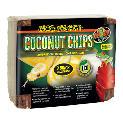 Zoo Med Eco Earth Coconut Chips - 3 Pack