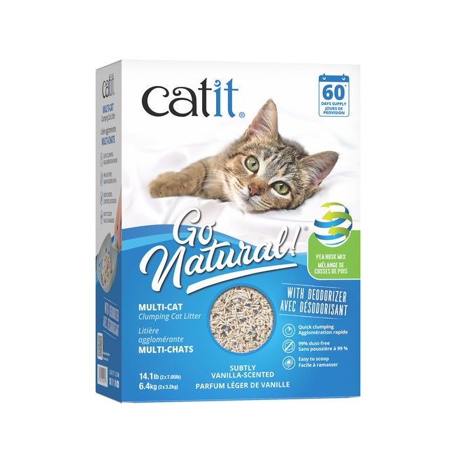 Catit Go Natural! Pea Husk Mix Multi-Cat Clumping Cat Litter