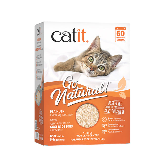 Catit Go Natural! Pea Husk Clumping Cat Litter 5.6 kg (12.3 lbs) Box
