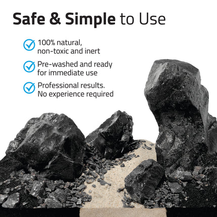 Fluval Black Basalt Aquascaper Natural Rock & Sand Décor - Nano Set - 11 kg (24 lb)