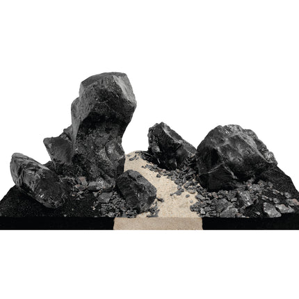 Fluval Black Basalt Aquascaper Natural Rock & Sand Décor - Mega Set - 21 kg (46 lb)