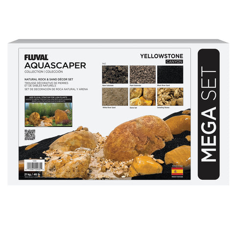 Fluval Yellowstone Aquascaper Natural Rock & Sand Décor - Mega Set - 21 kg (46 lb)