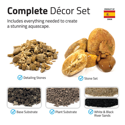 Fluval Yellowstone Aquascaper Natural Rock & Sand Décor - Mega Set - 21 kg (46 lb)