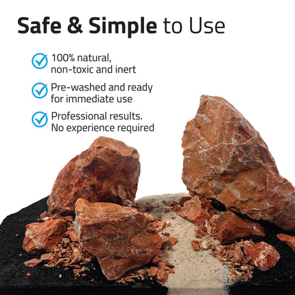 Fluval Red Rock Aquascaper Natural Rock & Sand Décor - Nano Set - 11 kg (24 lb)