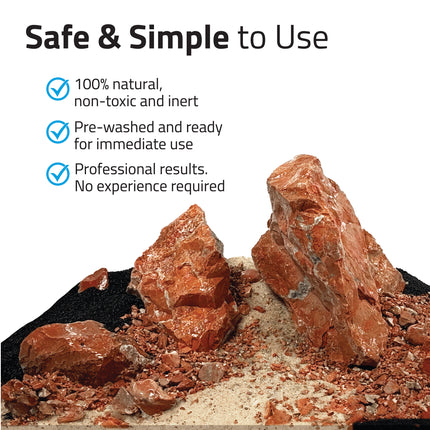 Fluval Red Rock Aquascaper Natural Rock & Sand Décor - Mega Set - 21 kg (46 lb)