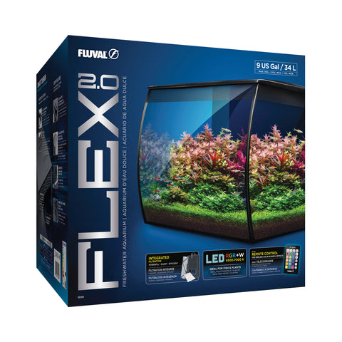 Fluval Flex 2.0 Aquarium Kit, 34 L (9 US gal)