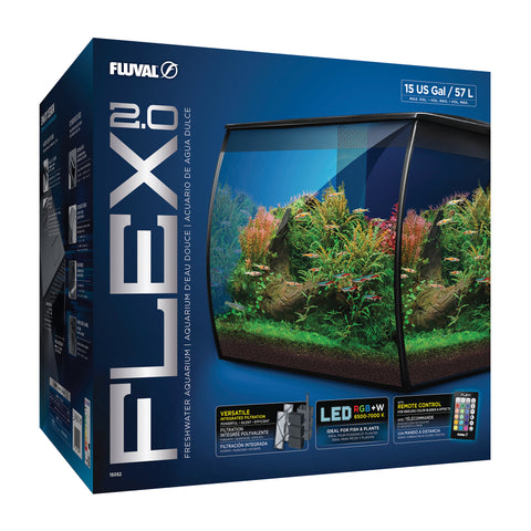 Fluval Flex 2.0 Aquarium Kit, 57 L (15 US gal)