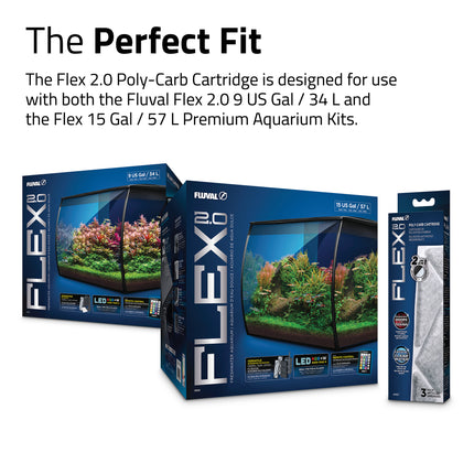 Fluval Flex 2.0 Poly Carbon Cartridge - 3 pack