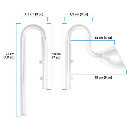 Fluval Glass Lily Pipe Set - 17 mm
