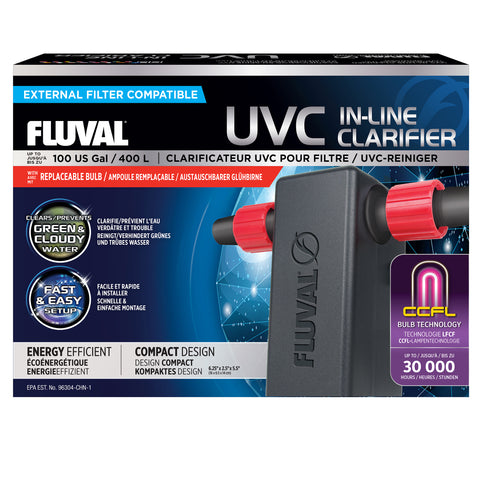 Fluval UVC In-Line Clarifier with Replaceable Bulb - up to 100 US Gal (400 L)