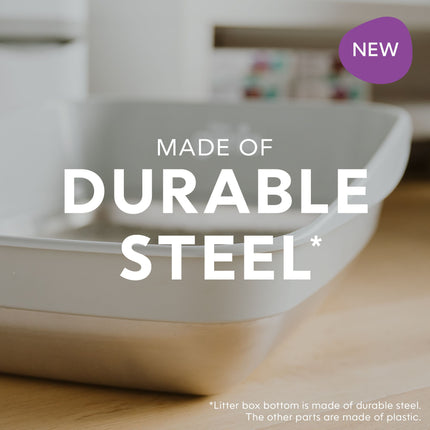 Litter Genie Platinum Litter Pan Stainless Steel