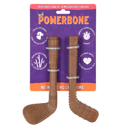 Powerbone Bamboo Chew 7" Duo Mini Golf & Hockey