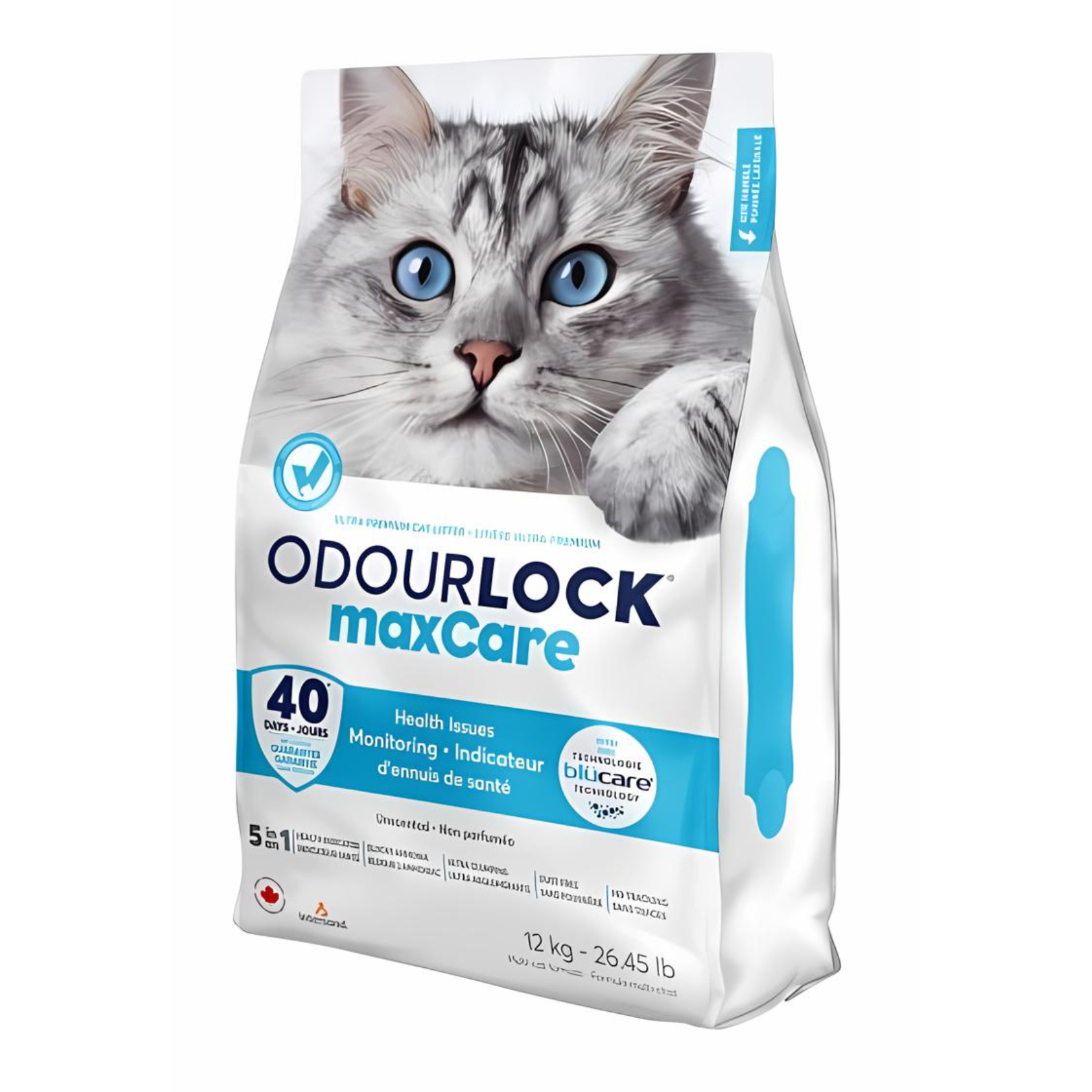 OdourLock maxCare Ultra Premium Clumping Cat Litter - 12kg