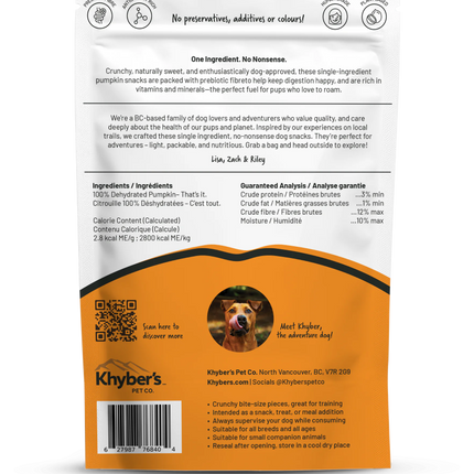 Khyber's Single Ingredient Snacks Dog Treats