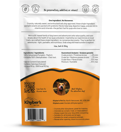Khyber's Single Ingredient Snacks Dog Treats