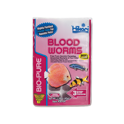 Hikari Frozen Mini Bloodworm Cubes 1.58oz