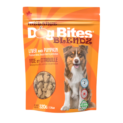 Dog Bites Freeze Dried Pumpkin & Liver Dog Treats