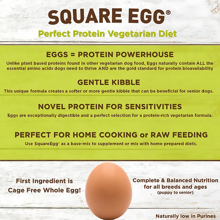 SquarePet Square Egg Meat Free Diet | Dry Dog Food