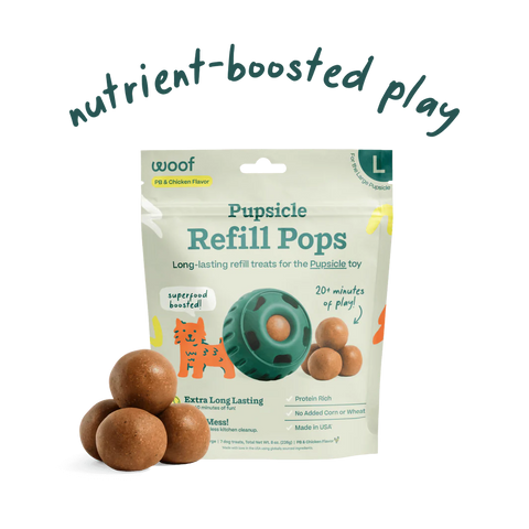 Woof Pupsicle Refill Pops | PB & Chicken