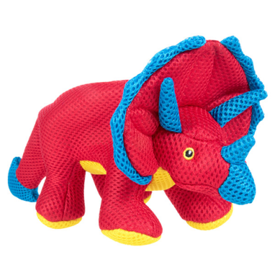 goDog Double Chew Guard Dino Frills Red