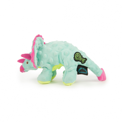 goDog Chew Guard Dinos Frills the Triceratops - Small
