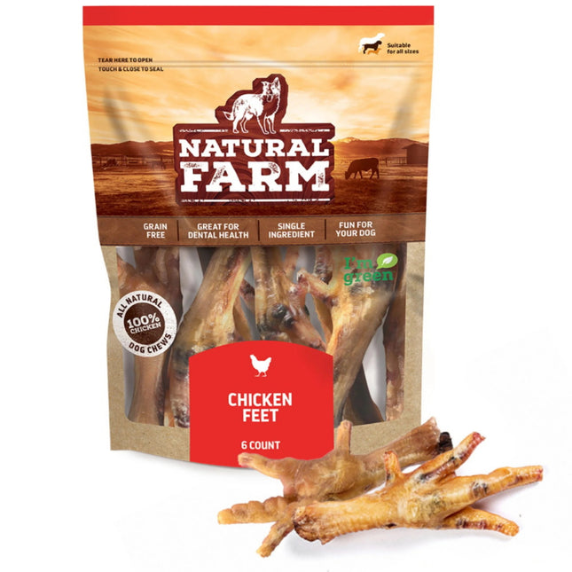 Natural Farm Chicken Feet - 6pk