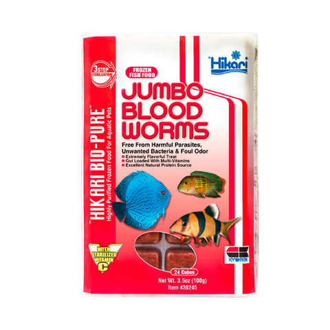 Hikari Frozen Jumbo Bloodworm Cubes 3.5oz
