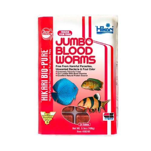 Hikari Frozen Jumbo Bloodworm Cubes 3.5oz