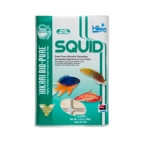 Hikari Frozen Squid - Cubes 3.5 oz