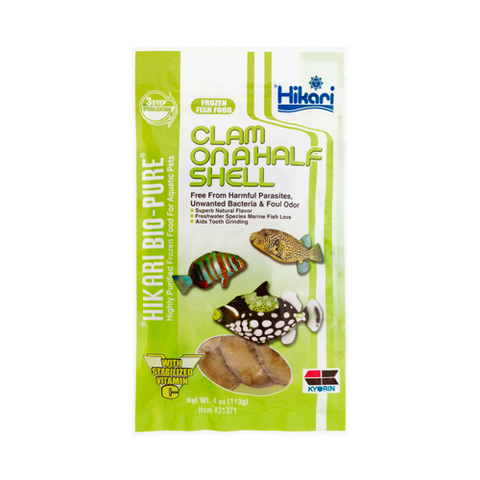 Hikari Frozen Clam On A Half Shell - FlatPack 4 oz