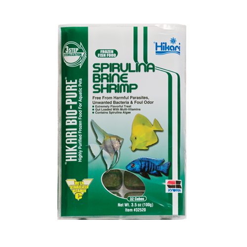 Hikari Frozen Spirulina Brine Shrimp Cubes 3.5oz