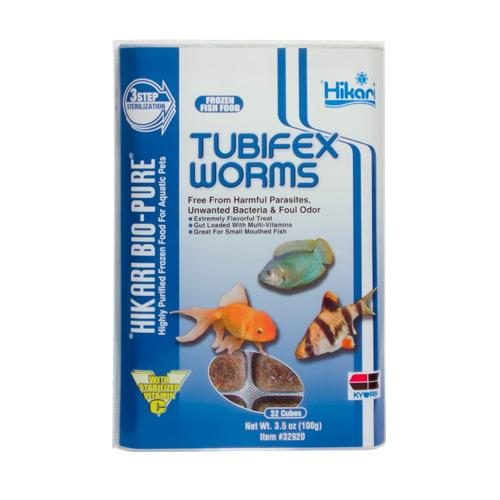 Hikari Frozen Tubifex Worms - Cubes 3.5 oz