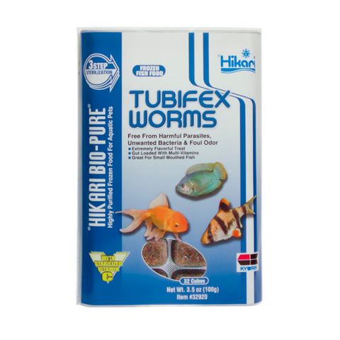 Hikari Frozen Tubifex Worms Cubes 3.5oz