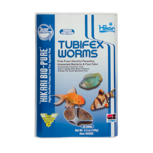 Hikari Frozen Tubifex Worms Cubes 3.5oz