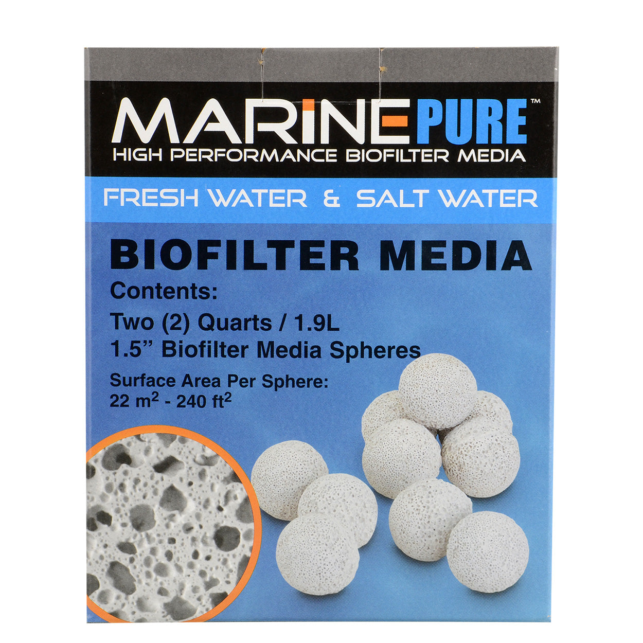 MarinePure Biofilter Media Spheres - 1.5" - 2qt