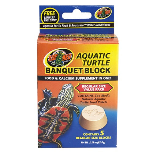 Zoo Med Aquatic Turtle Banquet Block - Regular - 5pk