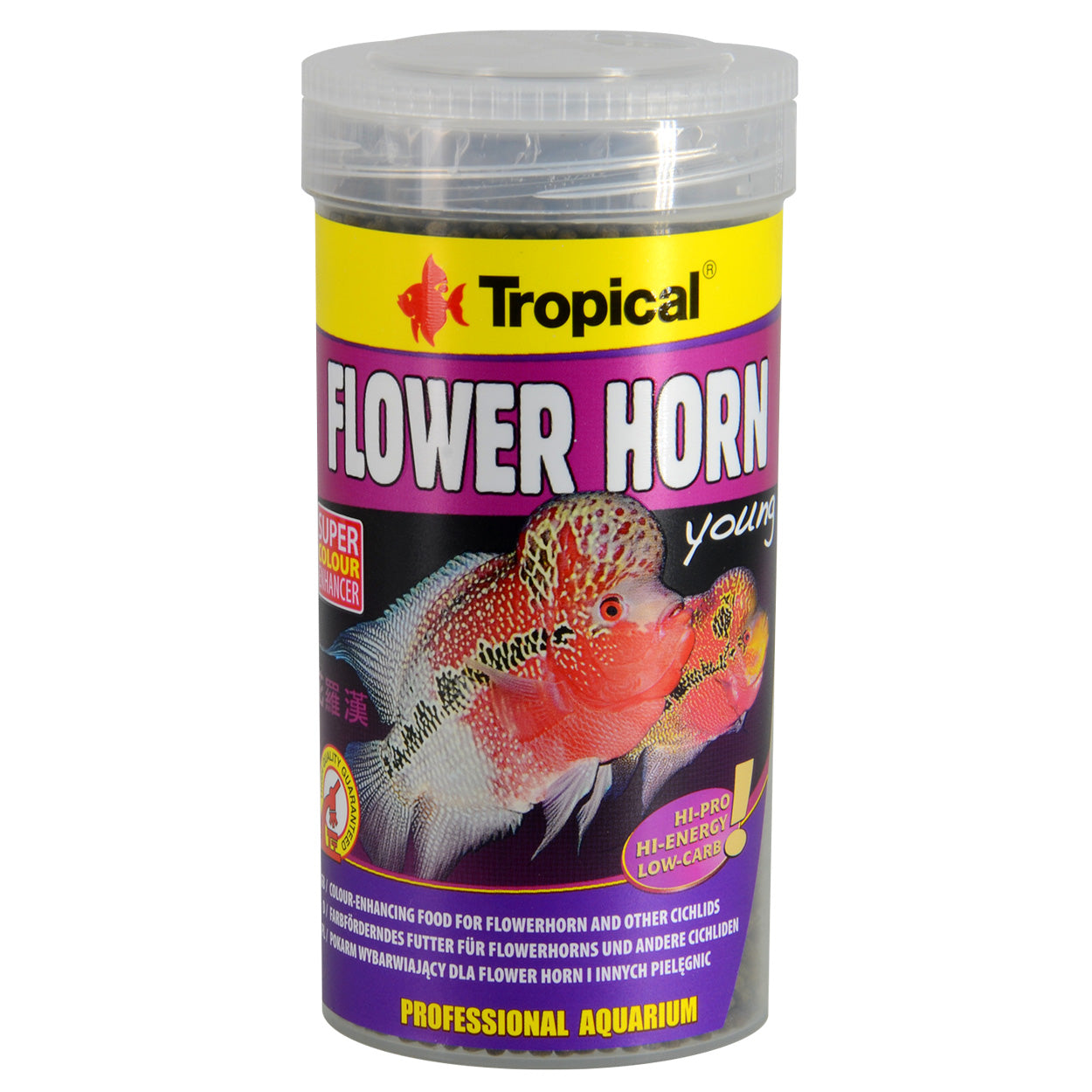 Tropical Young Flower Horn Cichlid Pellets - 95 g