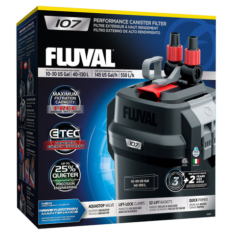 Fluval 107 Performance Canister Filter - up to 130 L (30 US gal)